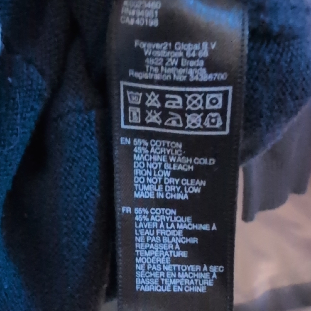 Forever 21 Men's Dark Cardigan with Light Stripes - Picture 6 of 6